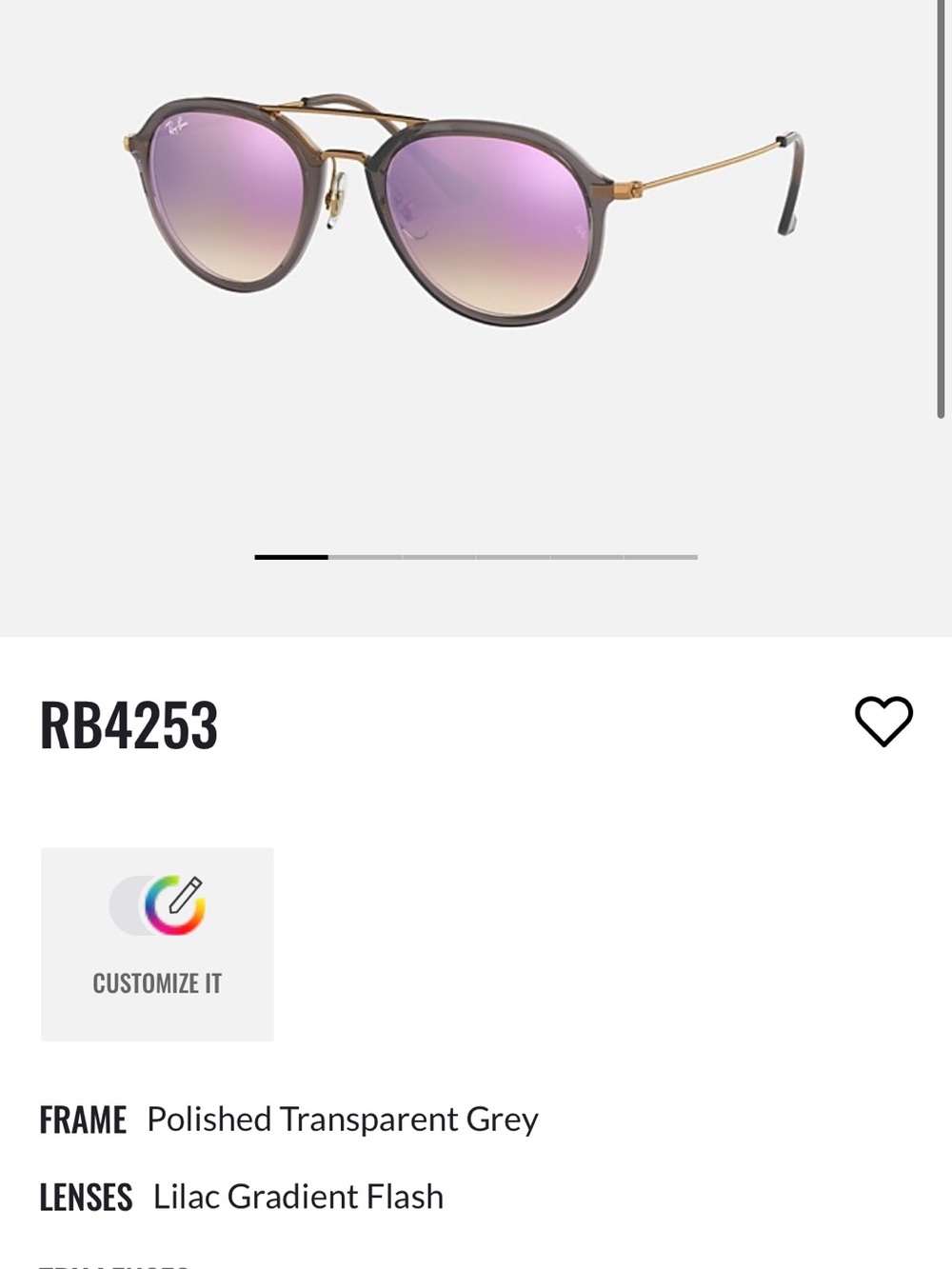 Ray-Ban Purple Gradient Polarized Sunglasses